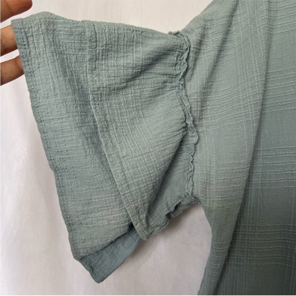 Universal Thread Ruffle Sleeve Cotton Dress Powder Blue Size Medium - Picture 5 of 9